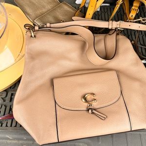 Tan coach purse